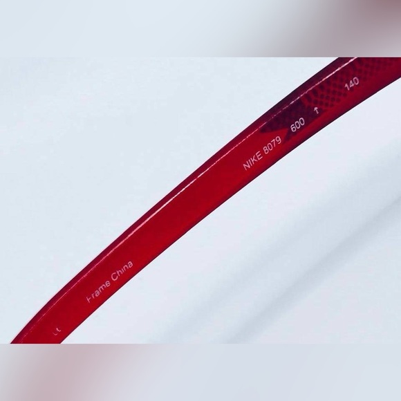 Nike 8079 Red Burgundy Rectangular Sunglasses Frames Only - Picture 8 of 8